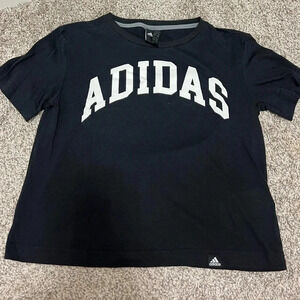 Black crop adidas shirt